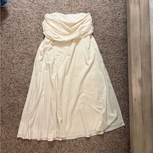 Abercrombie & Fitch Cream Strapless Dress